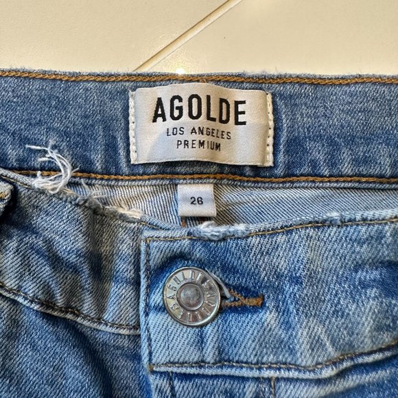 Agolde Sophie Crop High-waisted Ripped-Ankle Jean - Picture 8 of 16